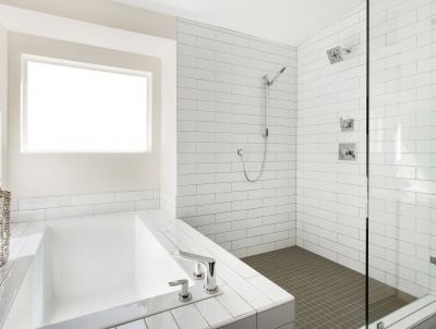 Open Concept Shower with Niche Storage